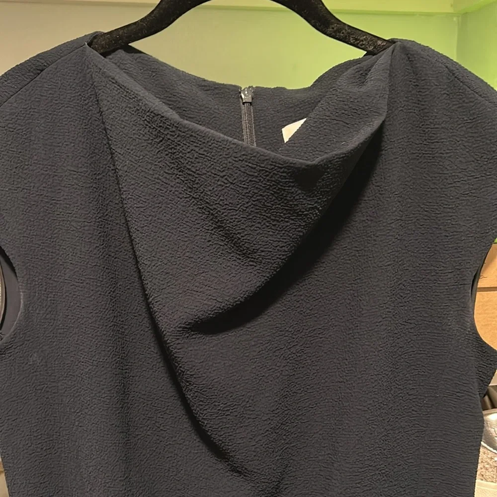 M.M. Lafleur The Marilyn Dress Stretch Linen Blue - Picture 5 of 12